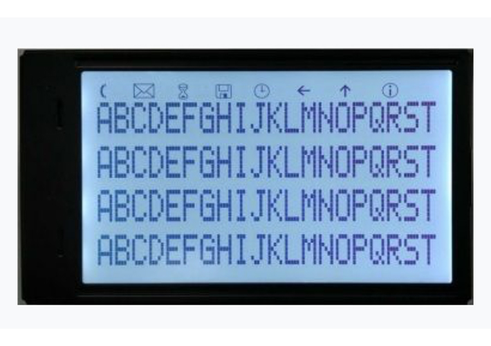 Foto Display LCD con formato 20x04 y marco metálico 